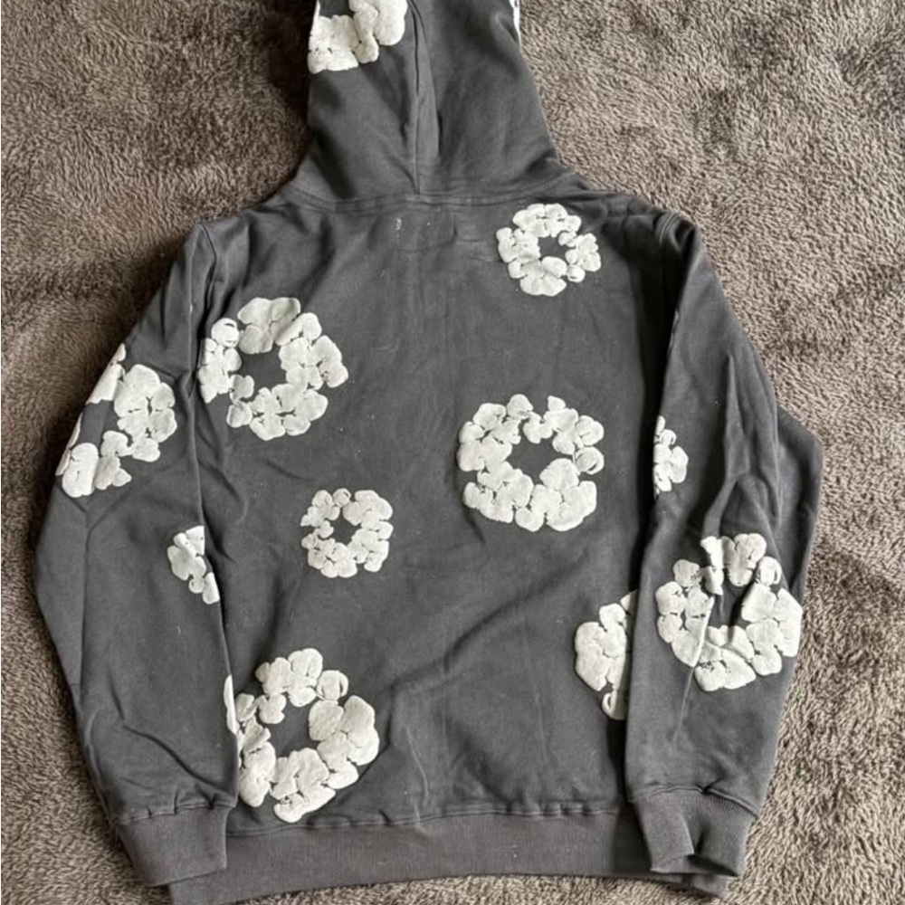 Denim Tears The Cotton Wraith Grey Hoodie with Receipt